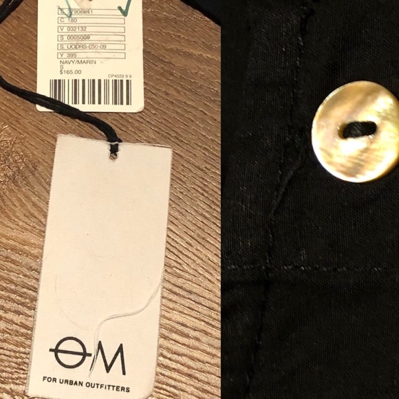 NWT OBJECTS WITHOUT MEANING URBAN OUTFITTERS DROP-WAIST MIDI DRESS S NAVY BLUE - Picture 11 of 12